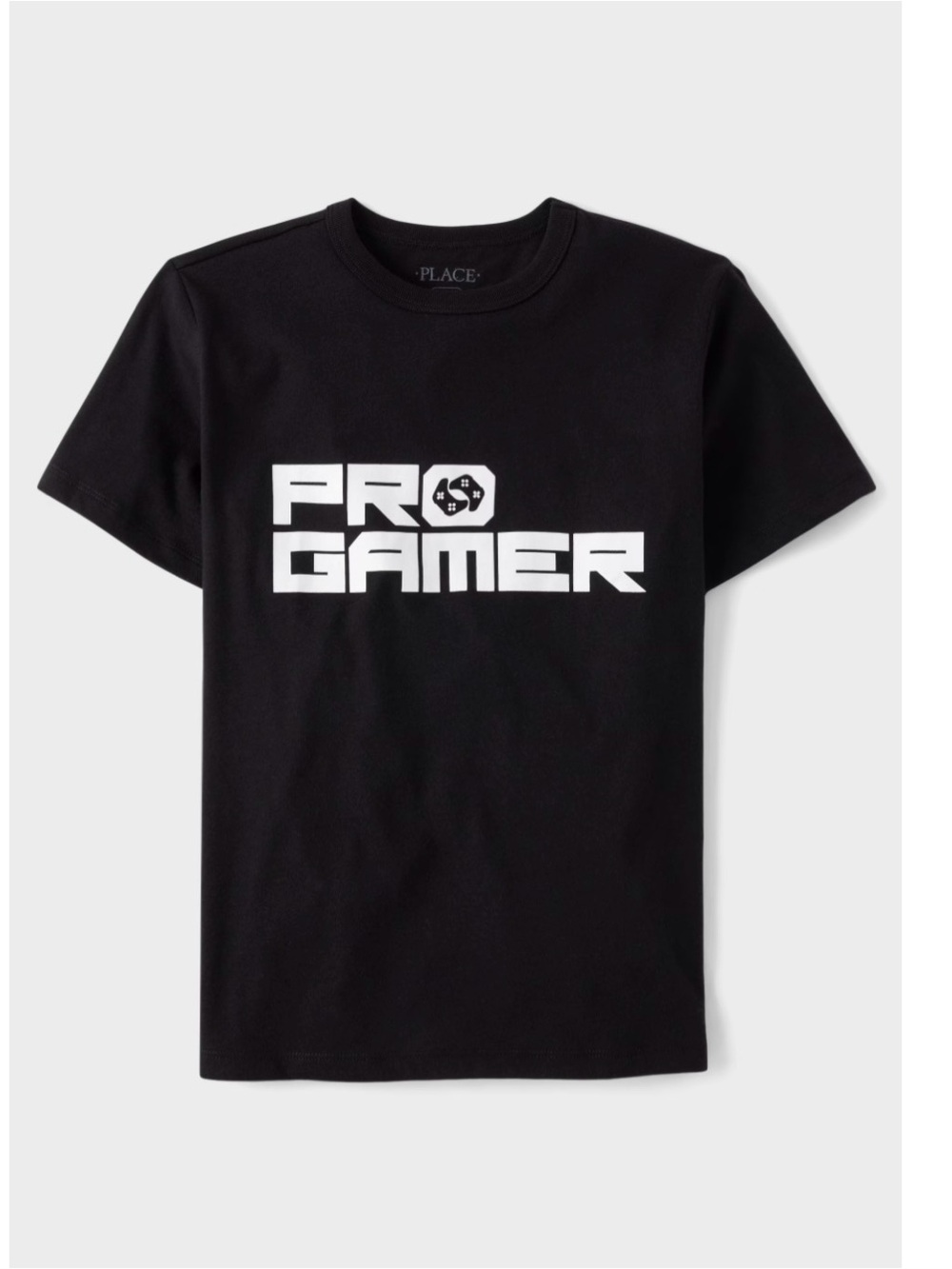 Place Black Tee with White "Pro Gamer" Logo